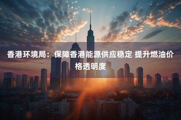 香港环境局：保障香港能源供应稳定 提升燃油价格透明度